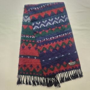 Vintage Perrin Fair Isle Aztec Pattern Scarf